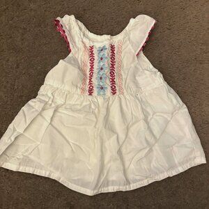 Gymboree Baby White Dress with floral details